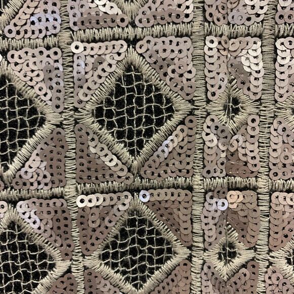 Intropia for Anthropologie Silver Sequin Club Cold Shoulder Dress sz 12 NWT - Picture 7 of 8